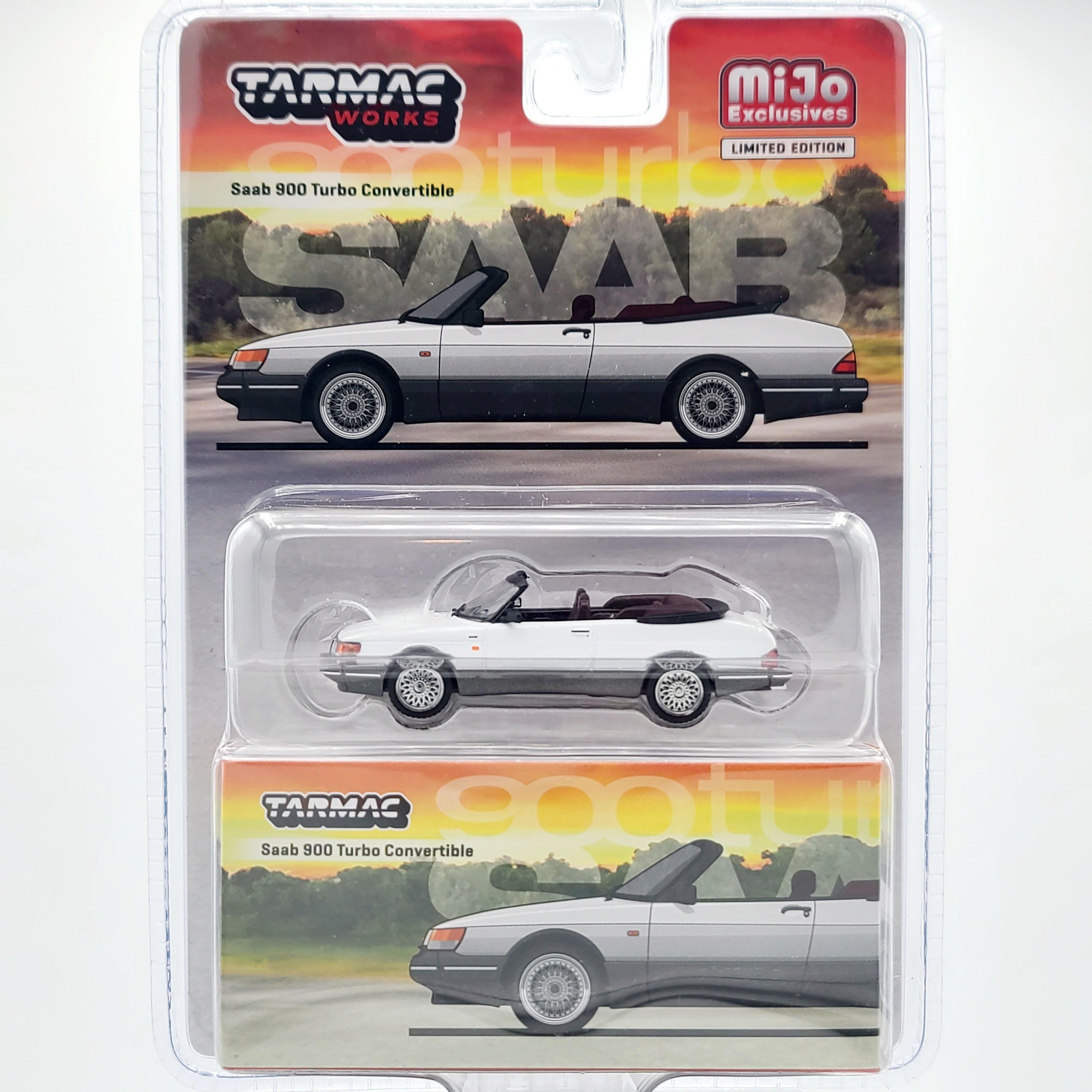 Tarmac Works SAAB 900 Turbo Convertible - 1:64, White (2025 MiJo Exclusives - Limited Edition)